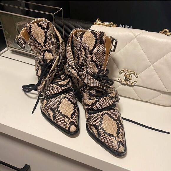 Chloe leather snakeskin Reilly ankle boot - Picture 4 of 4